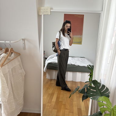 Pantaloni Smart Uniqlo verde scuro