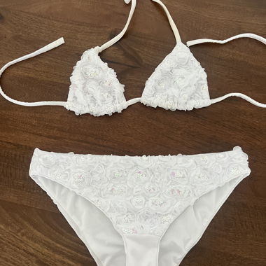 White Calzedonia Bikini with Ibiza Sequins