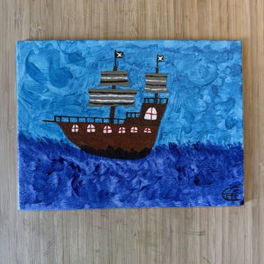 Peinture / Bateau Pirate / By Este