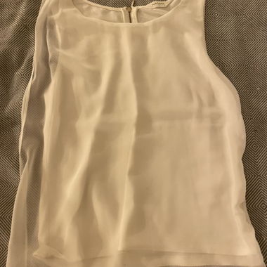 Top bianco in voile Naf Naf