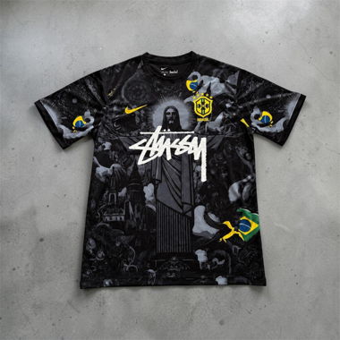 Stussy x Brasil Nike Dri-FIT Jersey nero XL 