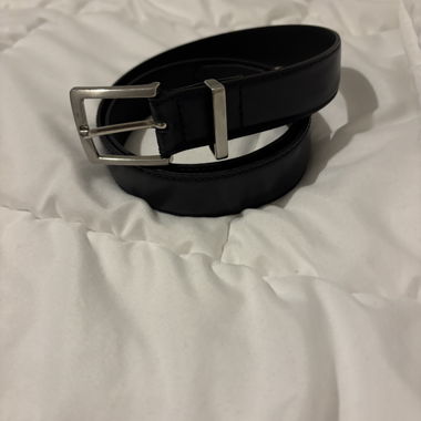 Dark Blue Leather Belt
