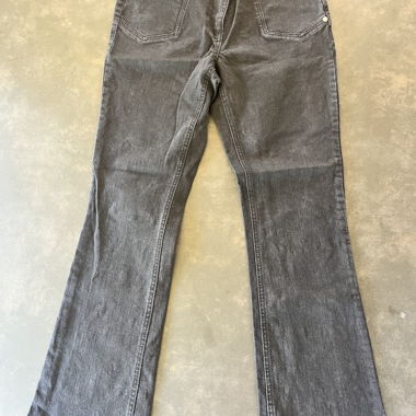 dark grey wide leg jeans
