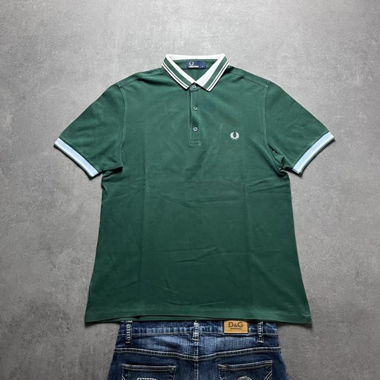 Polo Fred Perry Vintage Vert Blanc Taille M