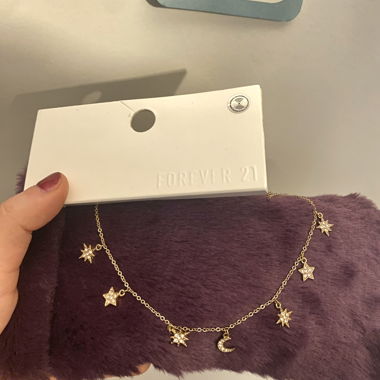 stars and moons necklace gold