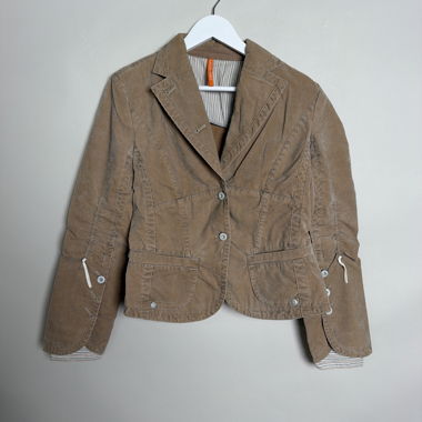 Blazer in velluto a coste marrone