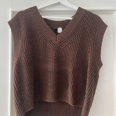Gilet en maille H&M Divided brun M