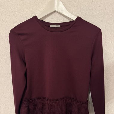 Eleganter Burgunder Pullover