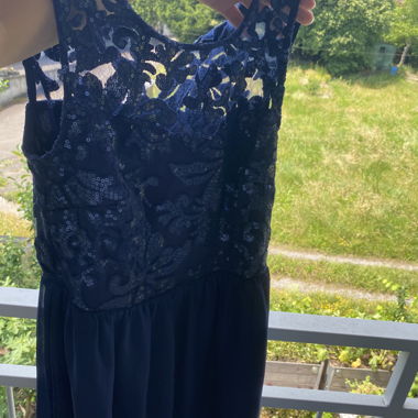 Dark Blue Lace Dress