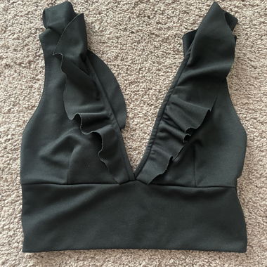 Schwarzes Crop-Top Gr. S