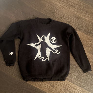 Schwarzer Knit Pullover 
