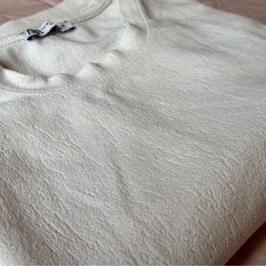 T-shirt Zara crema testurizzato
