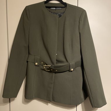 Giacca Zara con cintura oliva