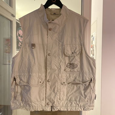 Grey/Beige Vest with multiple pockets. Fits M&L !
