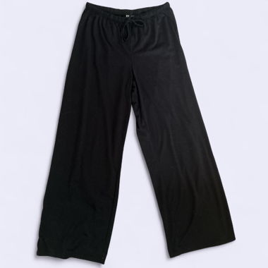 Pantalon Noir à Jambe Large