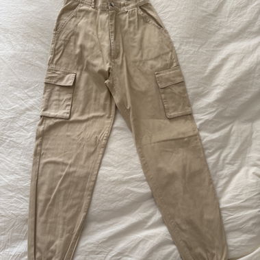 Beige Cargo Pants