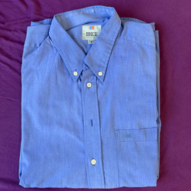 Camicia blu BRICE maniche lunghe