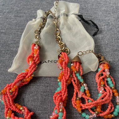Mango Set aus Halskette und Armband Koralle neu