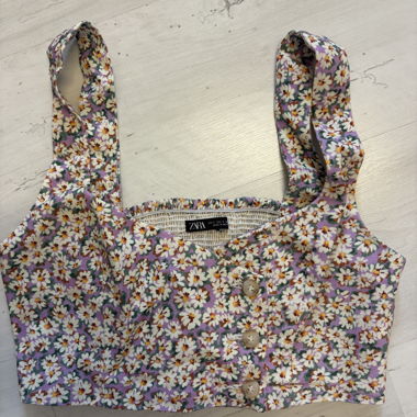 ZARA Floral Crop Top