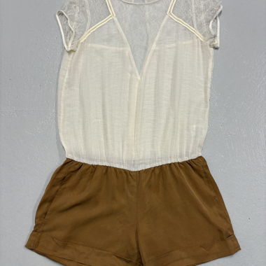 Combinaison Maje beige Gr. 38 dentelle courte