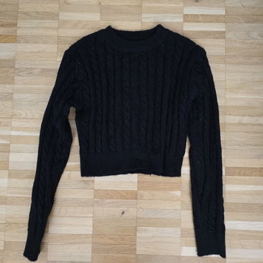 Pull noir en maille
