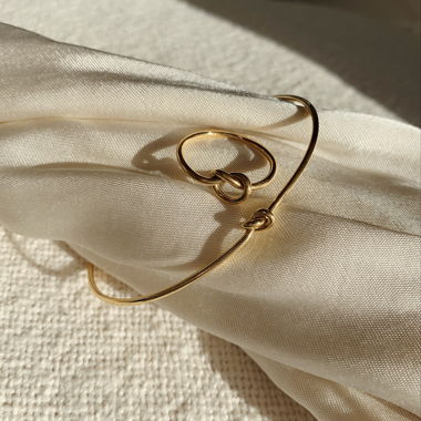 Armband und Ring Set aus Edelstahl