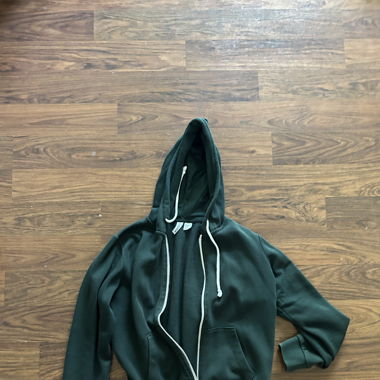Grüner Zipper Hoodie