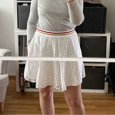 Gonna in pizzo Superdry bianca