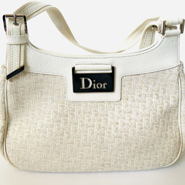 Borsa Dior Oblique vintage in écru – condizioni eccezionali