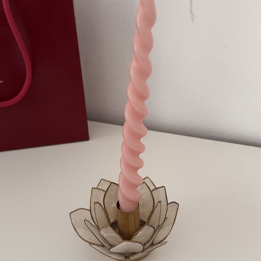 Kerzenhalter Lotus rosa