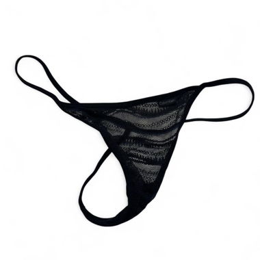Calvin Klein black see through thong, size s