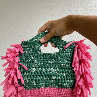 Sac à mains pastèque crochet
