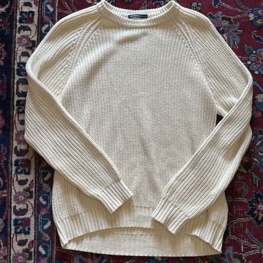 Pull en maille crème