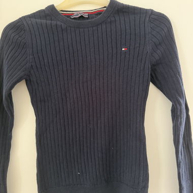Pull côtelé foncé Tommy Hilfiger