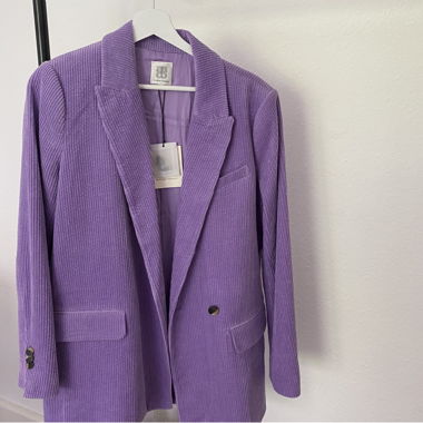 SECOND FEMME PURPLE CORD BLAZER