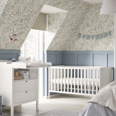 IKEA White Baby Crib with Slats