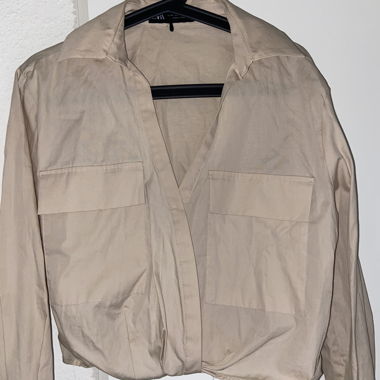 Chemise courte Zara beige