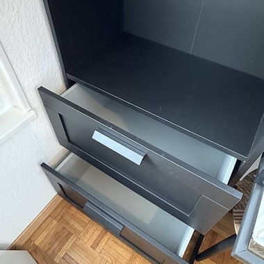 Black cabinet with drawers - Brimnes IKEA model