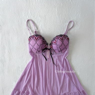 VS Purple Mesh Babydoll (S/75A/B)