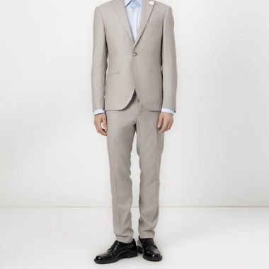 Ensemble costume beige/brun clair 