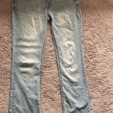Jeans a zampa blu