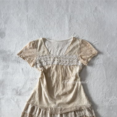 Boho Cream Lace Milkmaid (S)