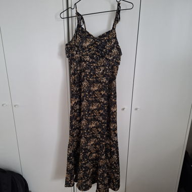 Scarlet floral maxi summer dress XS