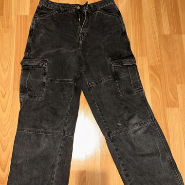 Pantalon cargo noir / Taille 38 / H&M