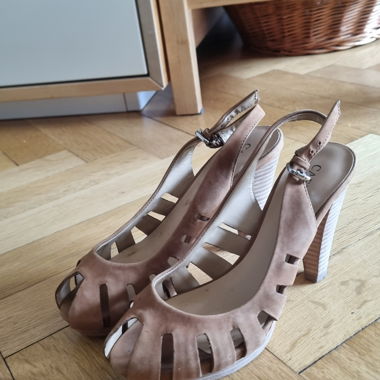 Sandali con tacco Café noir 36,5