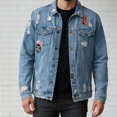 Distressed Jeansjacke