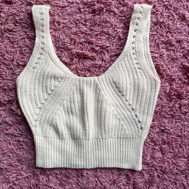 Top en maille blanc