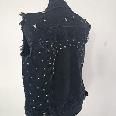 Jeans Gilet mit Nieten Gr. M