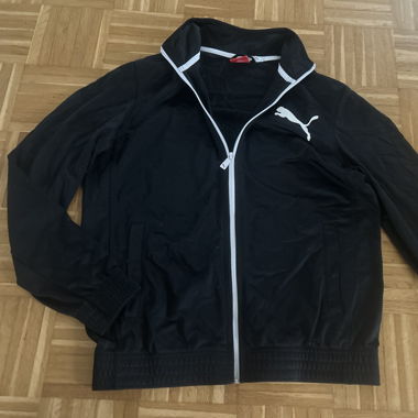 vintage black puma trainingsjacke
