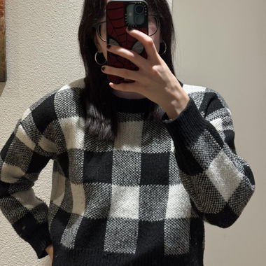 Schwarz-Weiss Pullover 